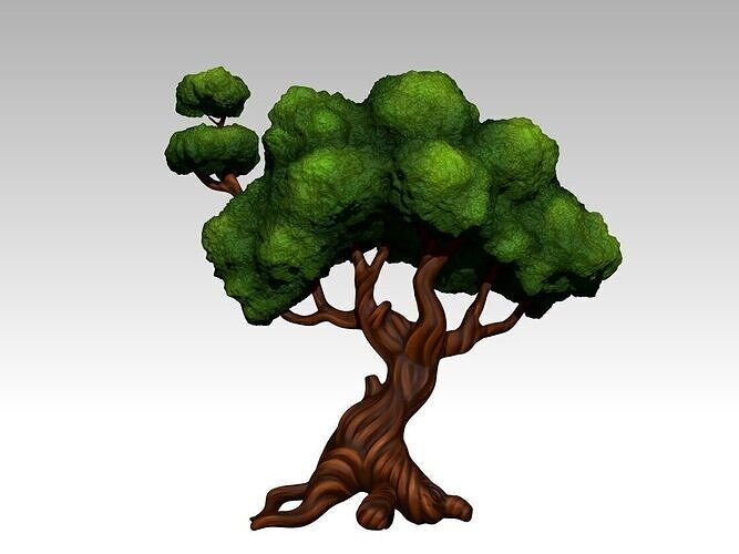 stylized tree 01 Low-poly 3D model