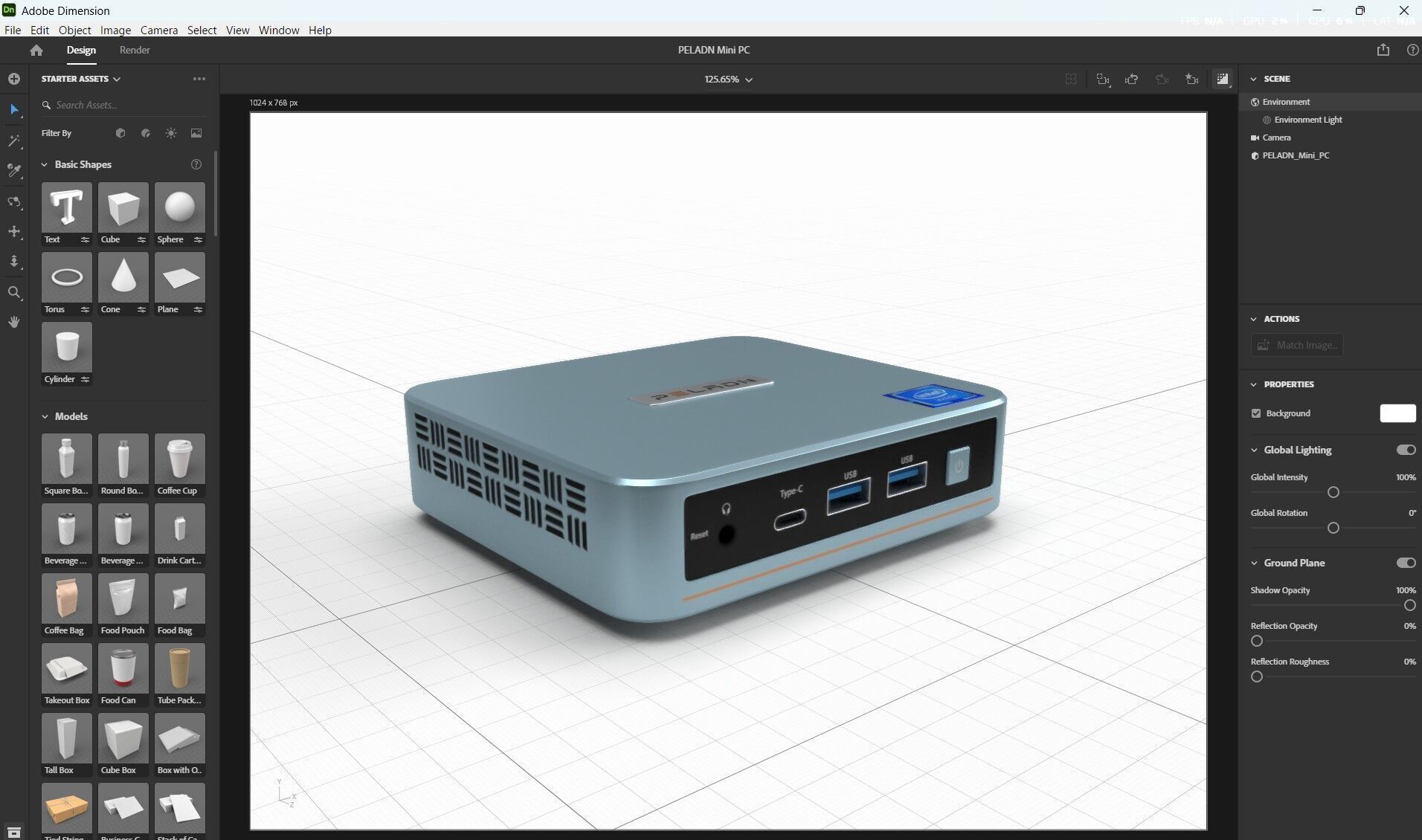 PELADN Mini PC Low-poly 3D model_19