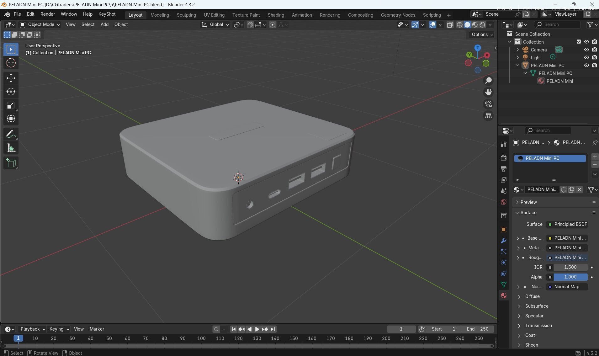 PELADN Mini PC Low-poly 3D model_20