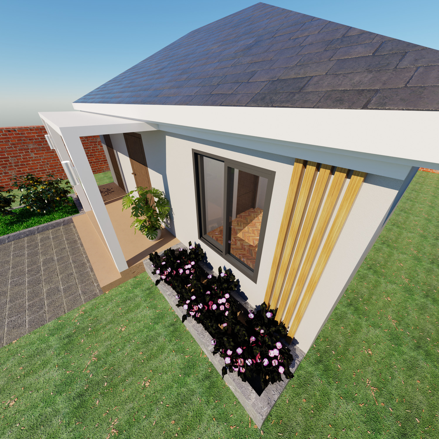 House Exterior Design 3D model_4