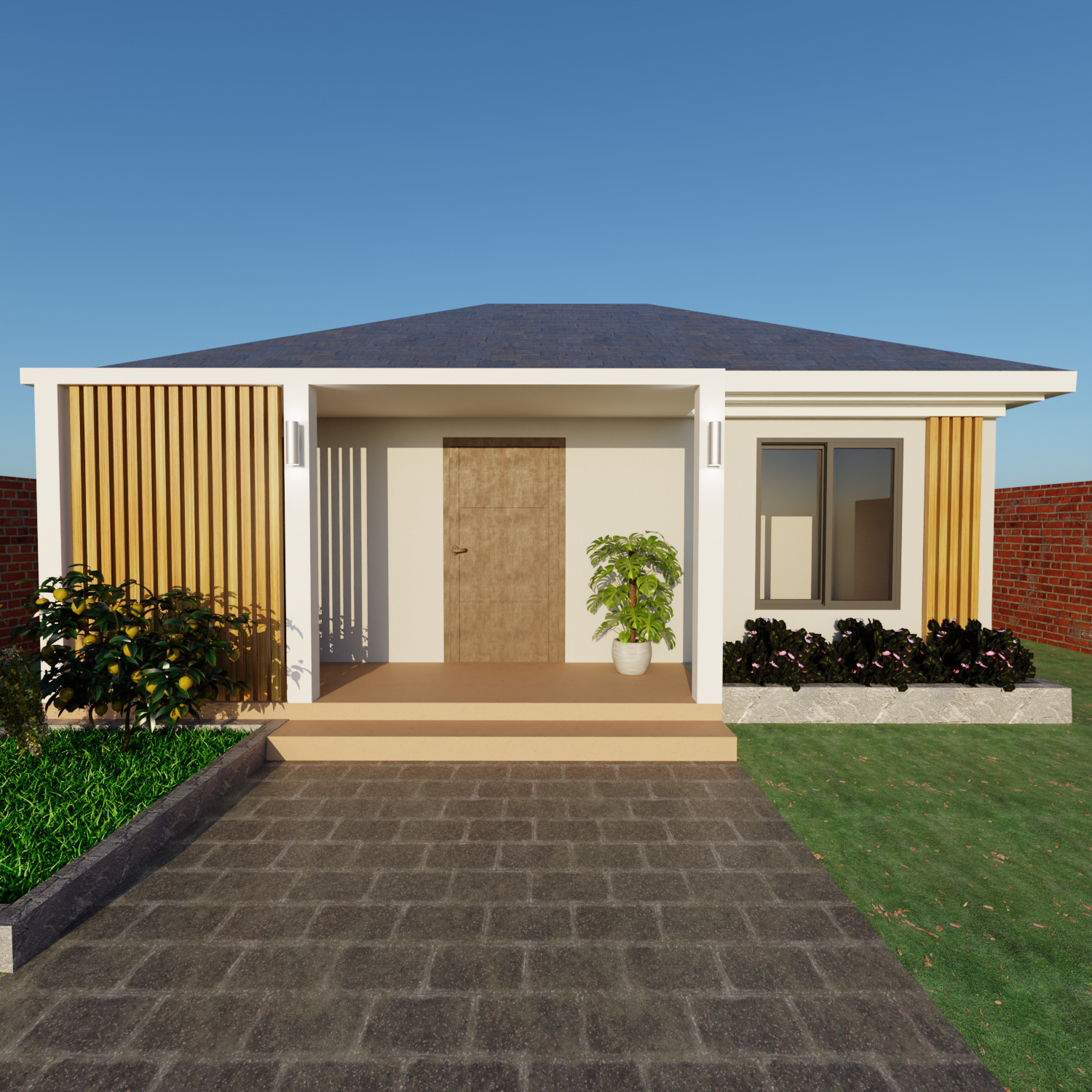 House Exterior Design 3D model_1