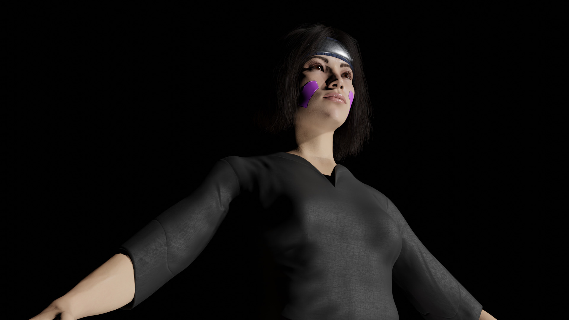 Kunoichi 3d Model - Realistic Ninja Warrior 3D model_5