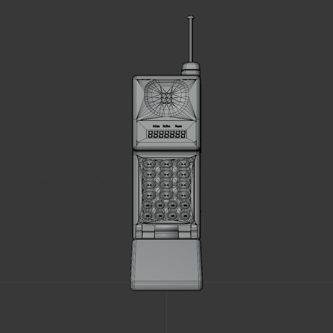 90s Brick Phone - Motorola MicroTAK  3D model_5