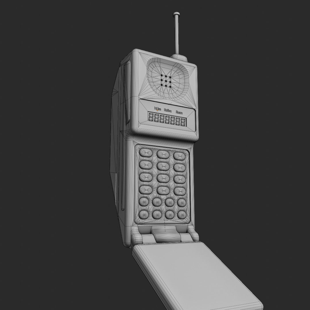 90s Brick Phone - Motorola MicroTAK  3D model_9