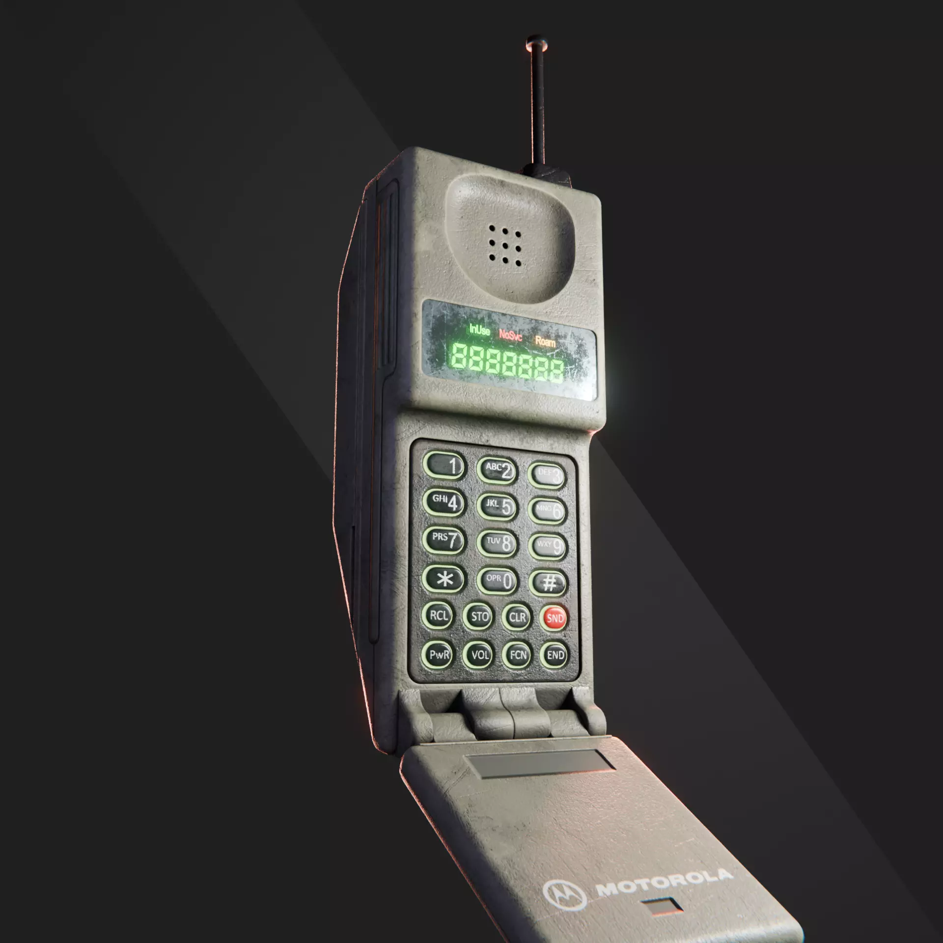 90s Brick Phone - Motorola MicroTAK  3D model_0
