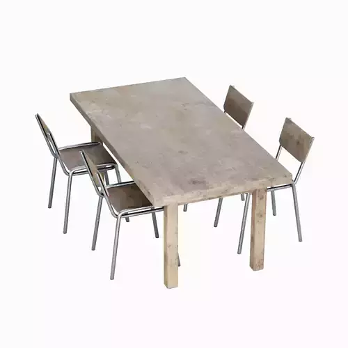 Medieval Table and Chairs 03