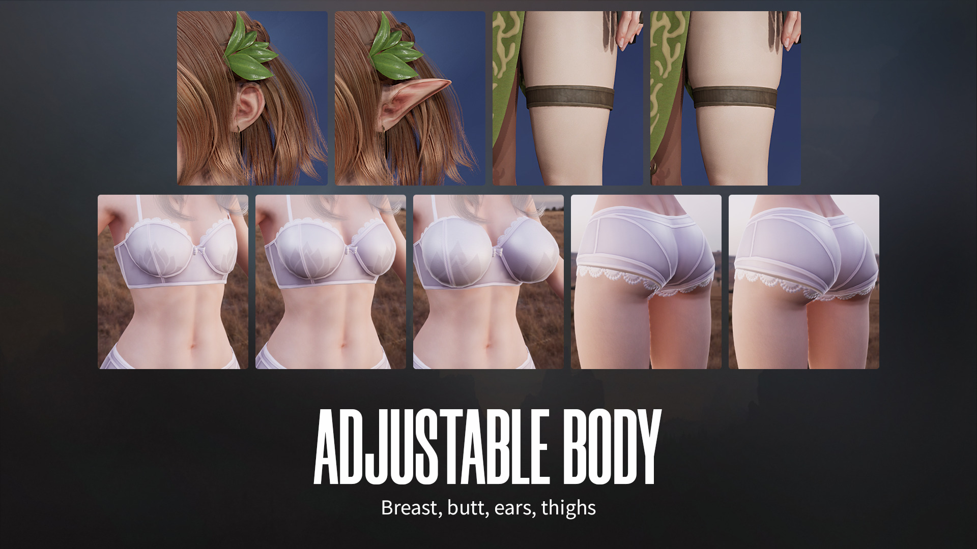 MMORPG Newbie Archers - Medieval Fantasy Modular Character Low-poly 3D model_10