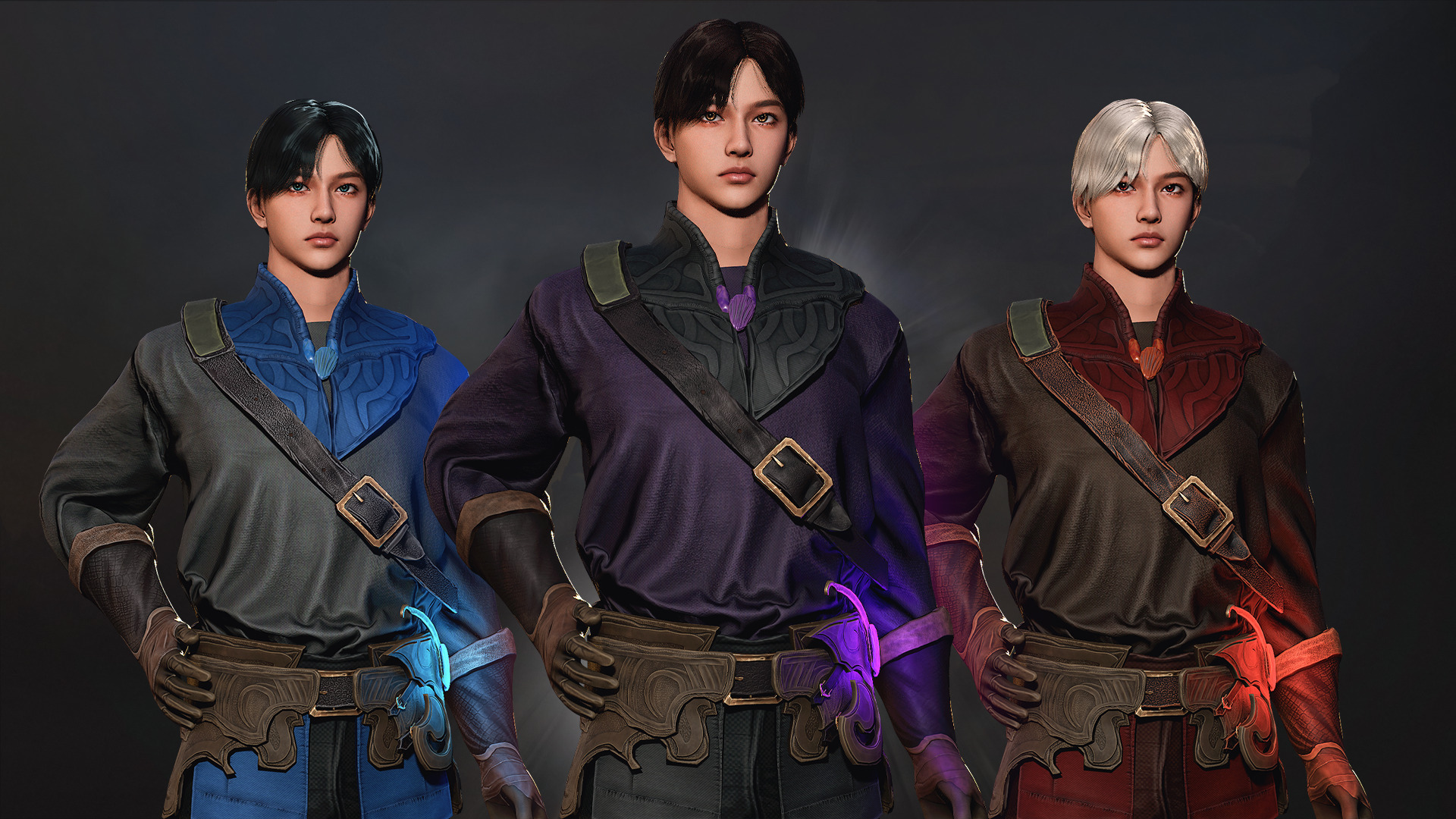 MMORPG Newbie Archers - Medieval Fantasy Modular Character Low-poly 3D model_8