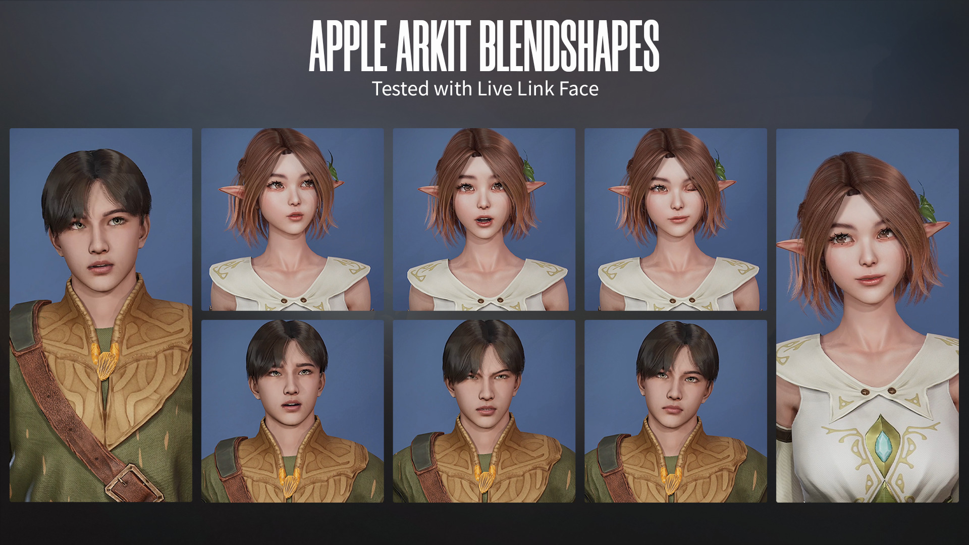 MMORPG Newbie Archers - Medieval Fantasy Modular Character Low-poly 3D model_9