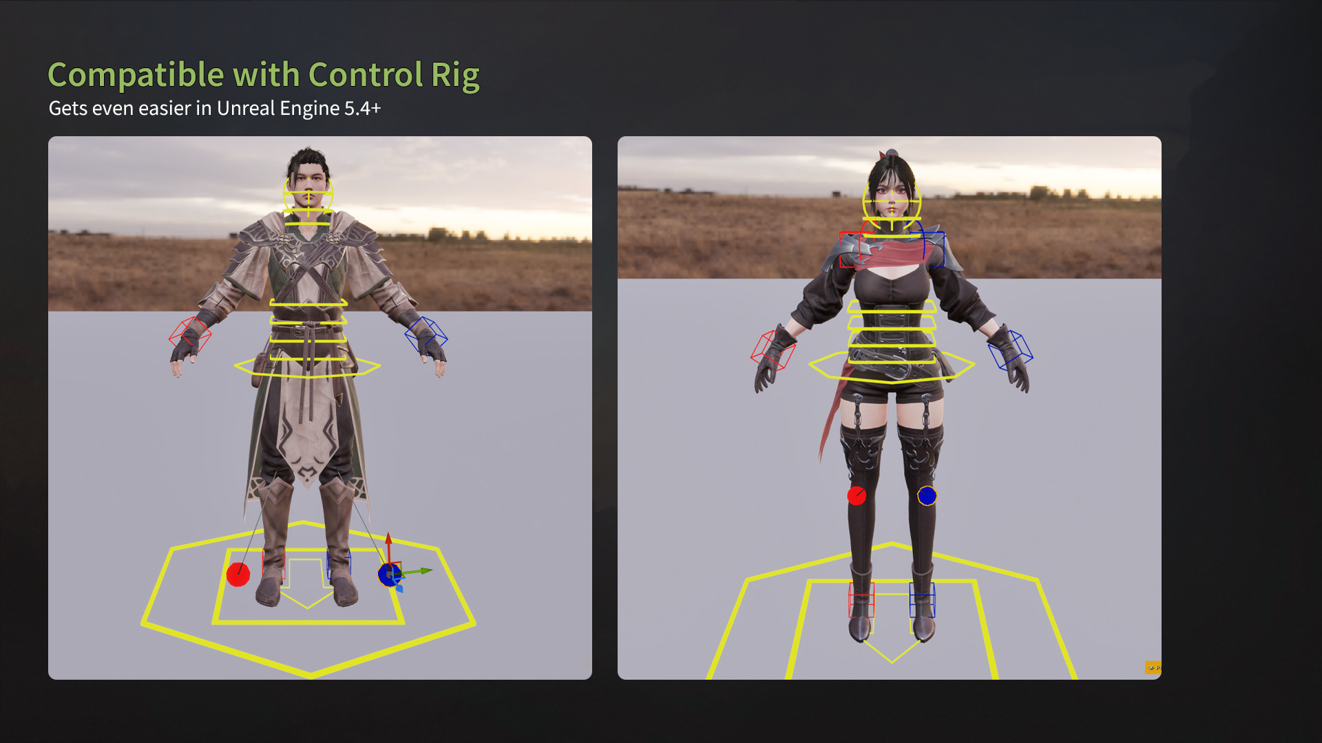 MMORPG Advanced Archers - Medieval Fantasy Modular Character Low-poly 3D model_17