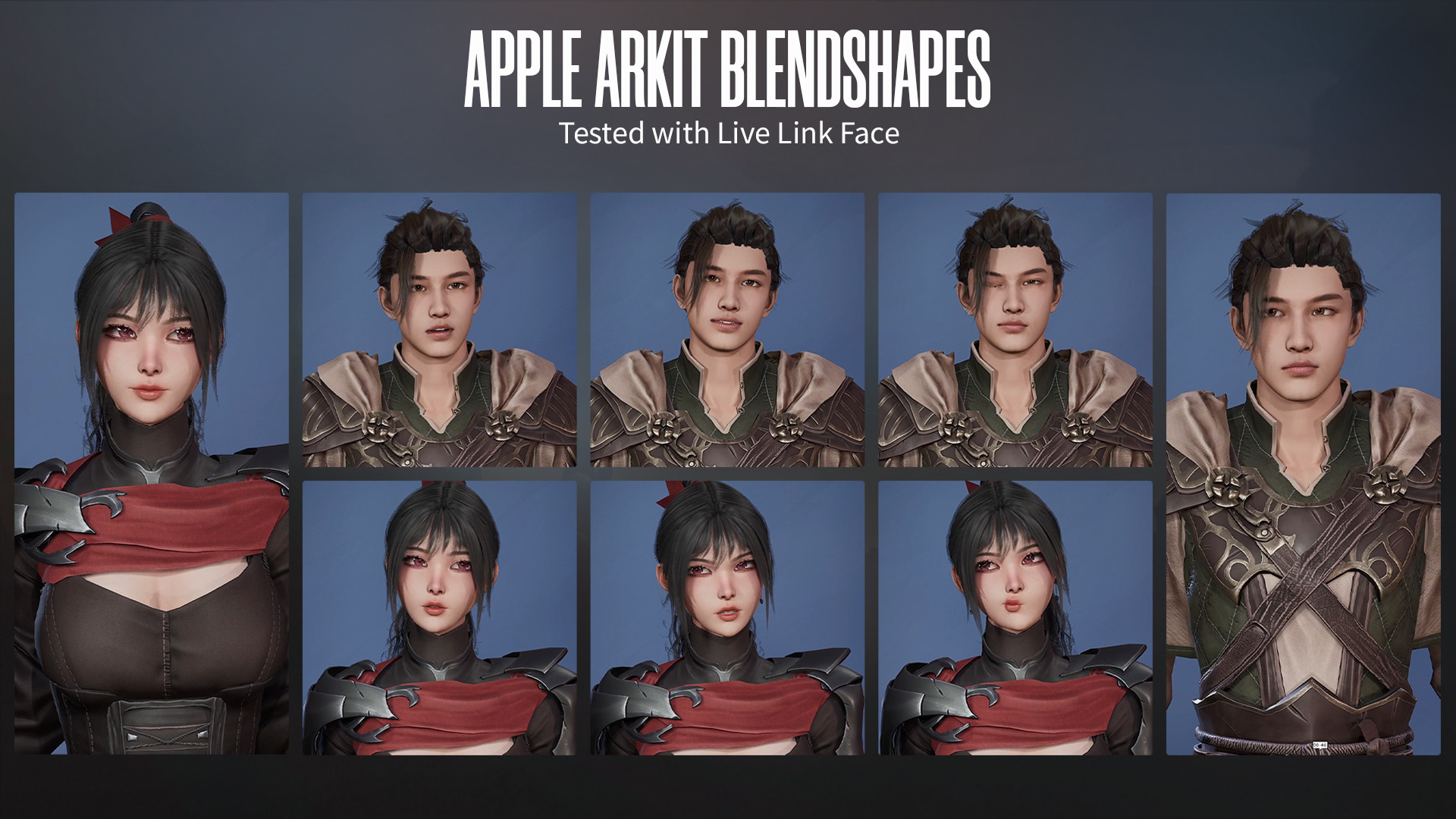 MMORPG Advanced Archers - Medieval Fantasy Modular Character Low-poly 3D model_9