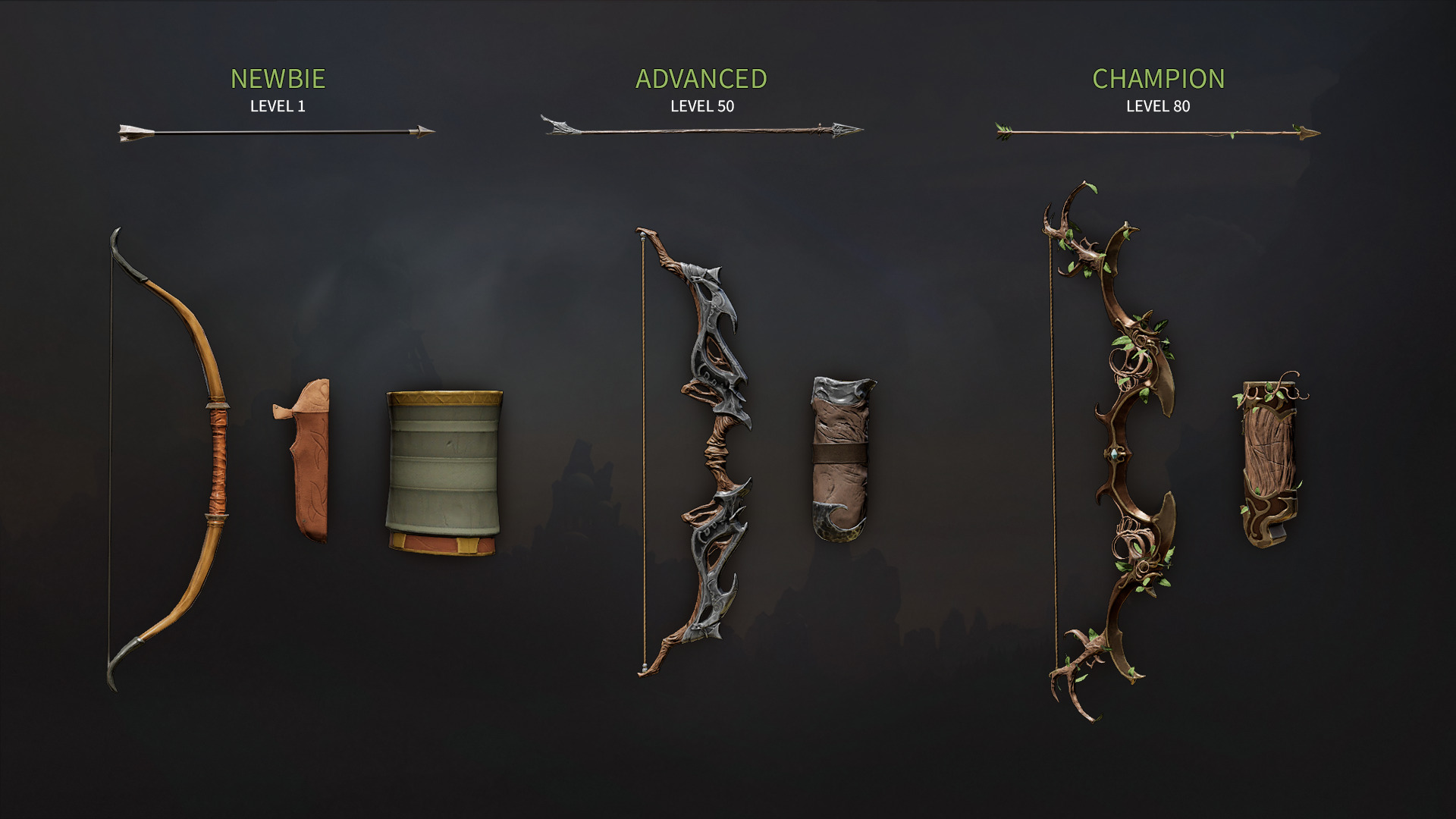 MMORPG Advanced Archers - Medieval Fantasy Modular Character Low-poly 3D model_5