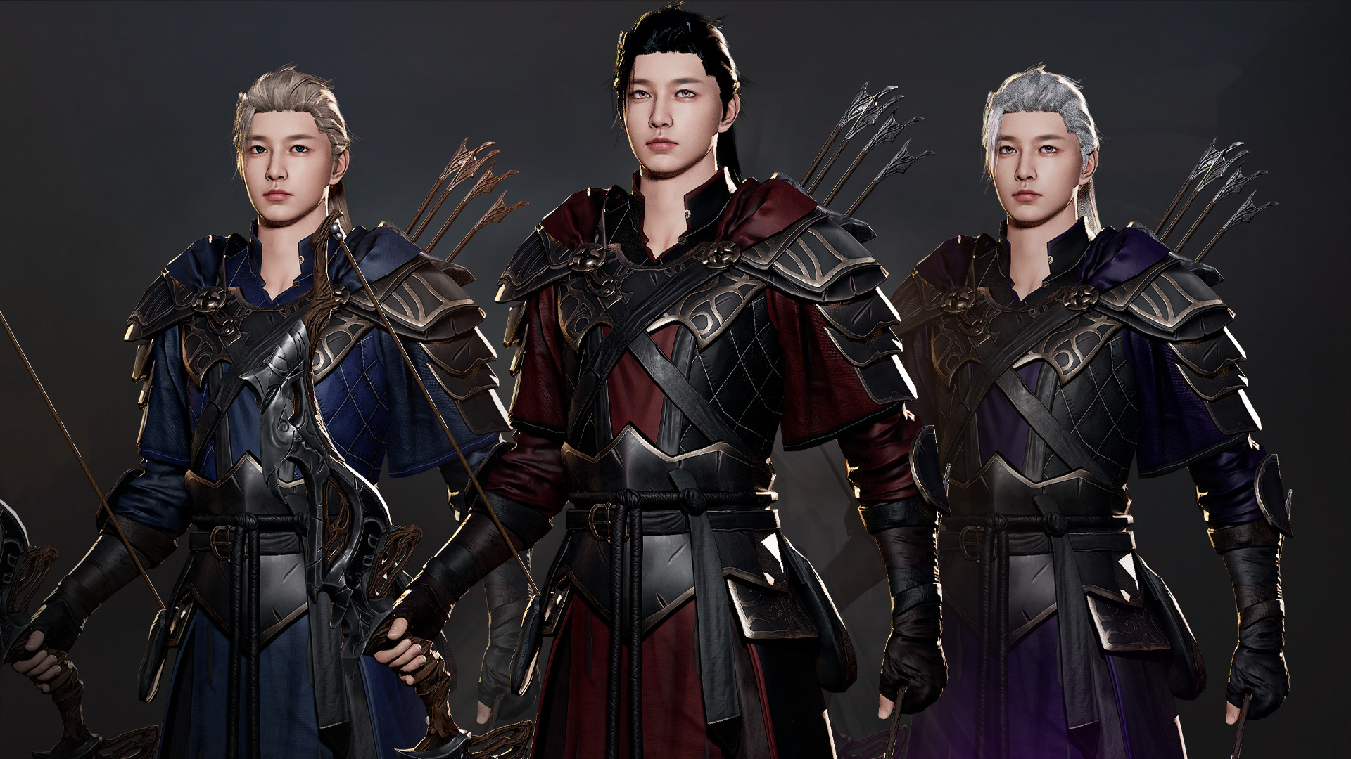 MMORPG Advanced Archers - Medieval Fantasy Modular Character Low-poly 3D model_8