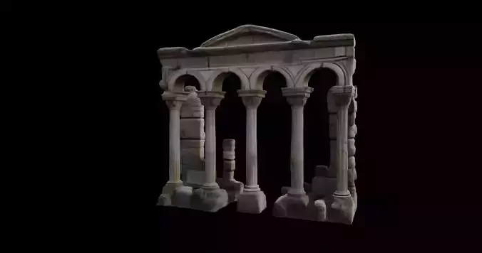 Ancient Roman Ruins Classical Archway   3D model