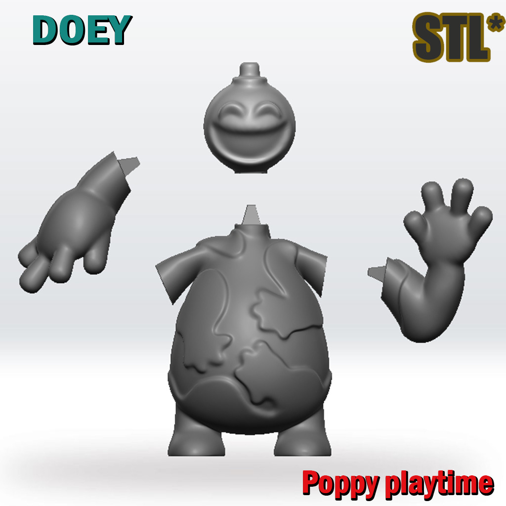 Doey the doughman STL 3D Model Poppy Playtime Chapter 4 3D print model_1