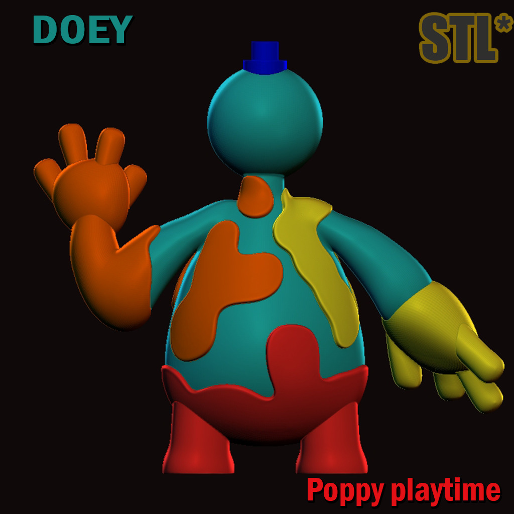 Doey the doughman STL 3D Model Poppy Playtime Chapter 4 3D print model_4