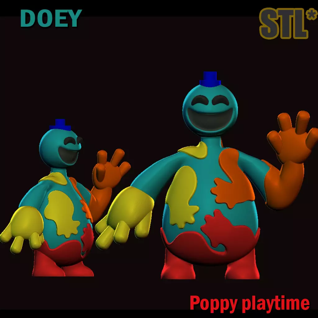 Doey the doughman STL 3D Model Poppy Playtime Chapter 4 3D print model_0