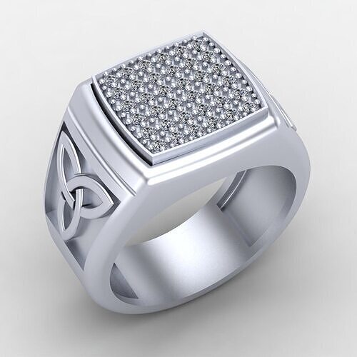 Men Luxury Signet Ring 3D print model