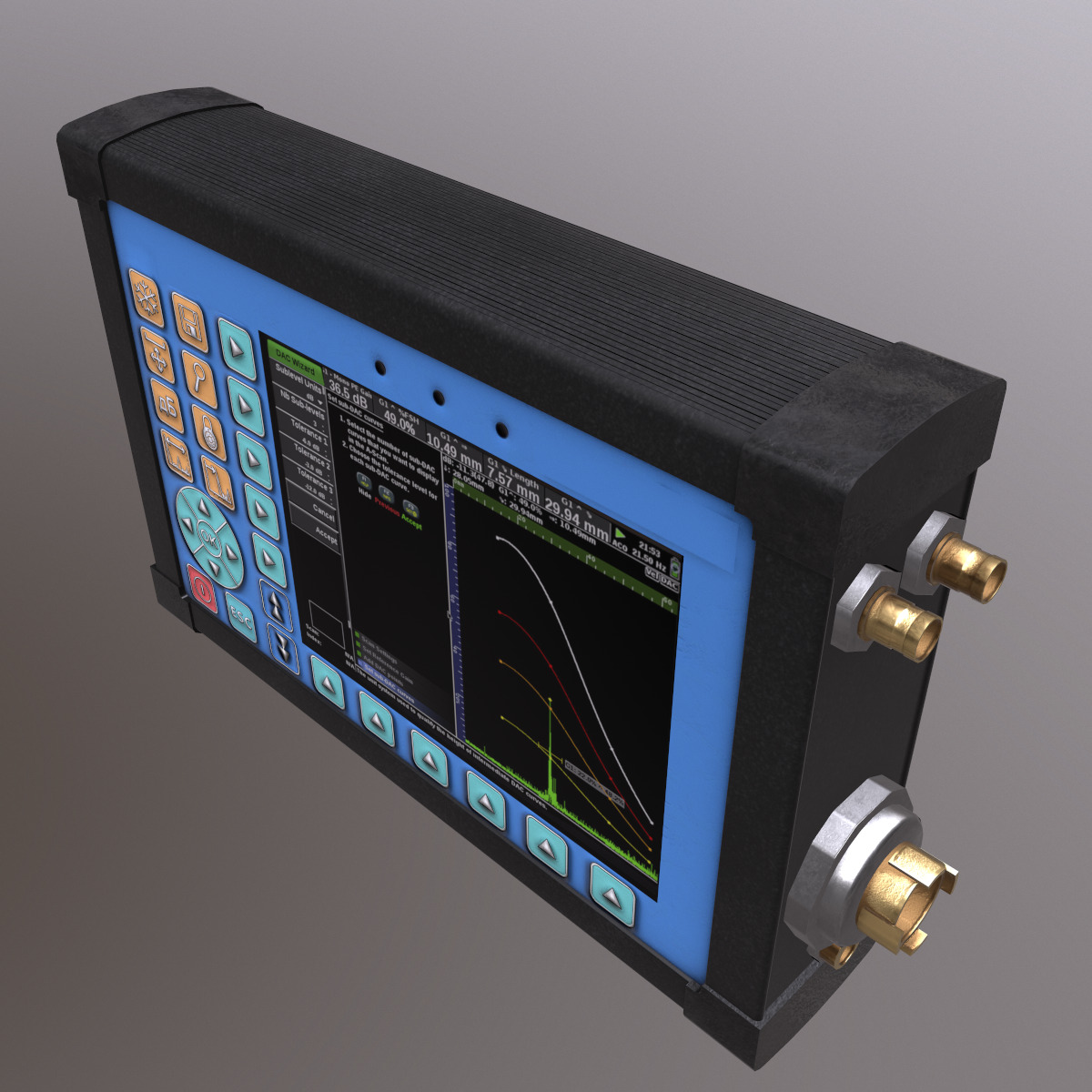 Ultrasonic Flaw Detector Low Poly Low-poly 3D model_7