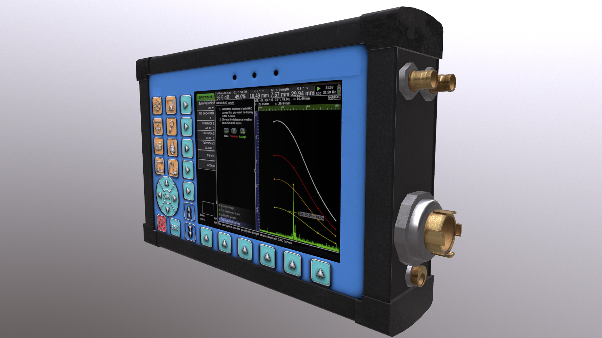 Ultrasonic Flaw Detector Low Poly Low-poly 3D model_21