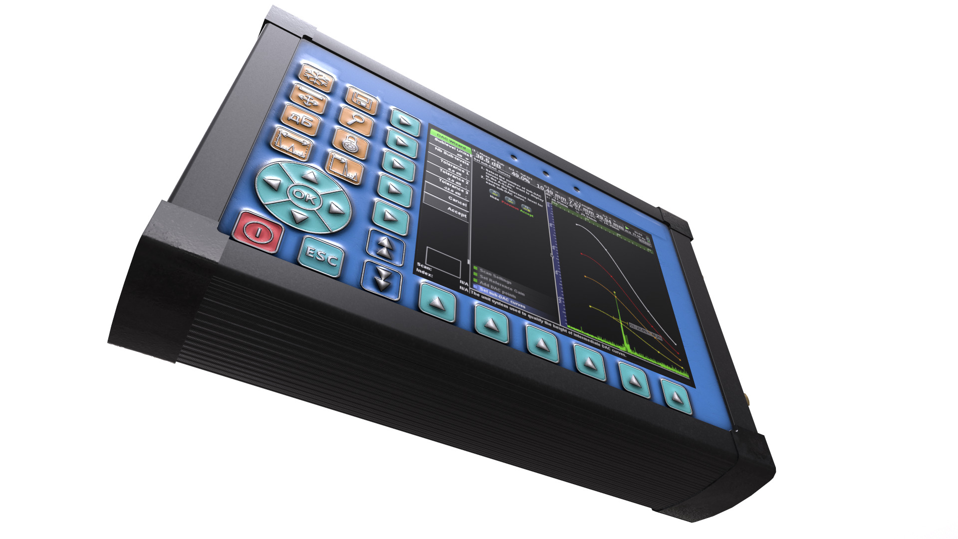 Ultrasonic Flaw Detector Low Poly Low-poly 3D model_28