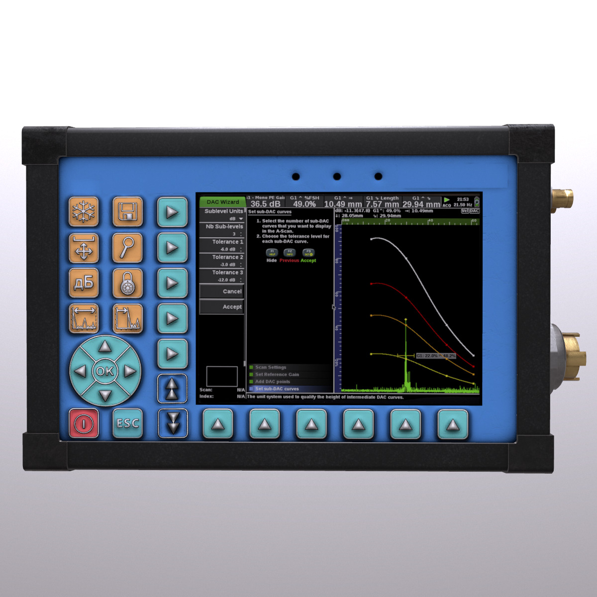 Ultrasonic Flaw Detector Low Poly Low-poly 3D model_1