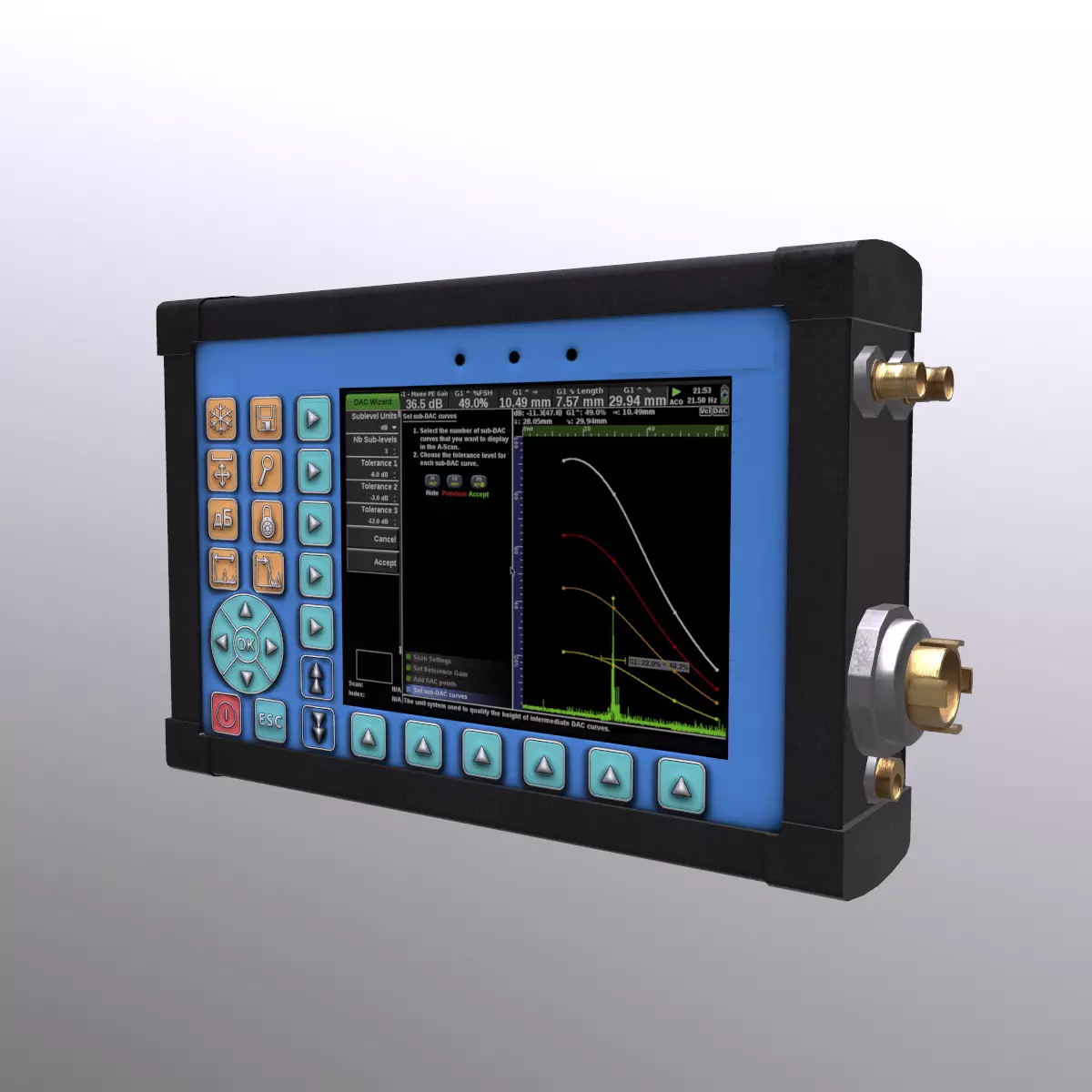 Ultrasonic Flaw Detector Low Poly Low-poly 3D model_0