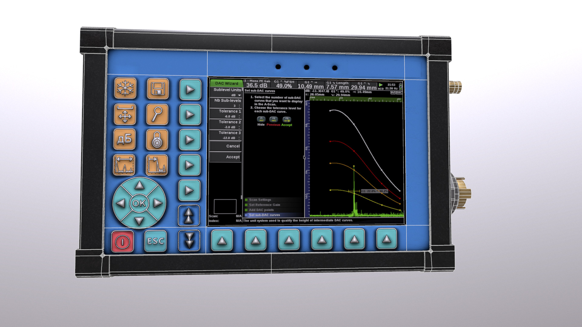 Ultrasonic Flaw Detector Low Poly Low-poly 3D model_37