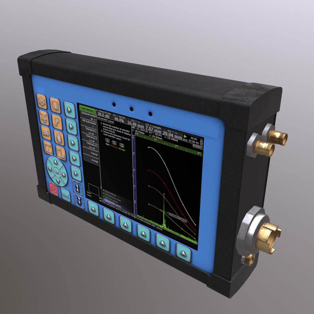 Ultrasonic Flaw Detector Low Poly Low-poly 3D model_4