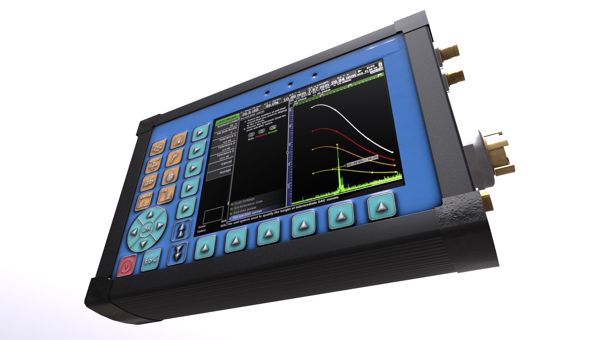 Ultrasonic Flaw Detector Low Poly Low-poly 3D model_19