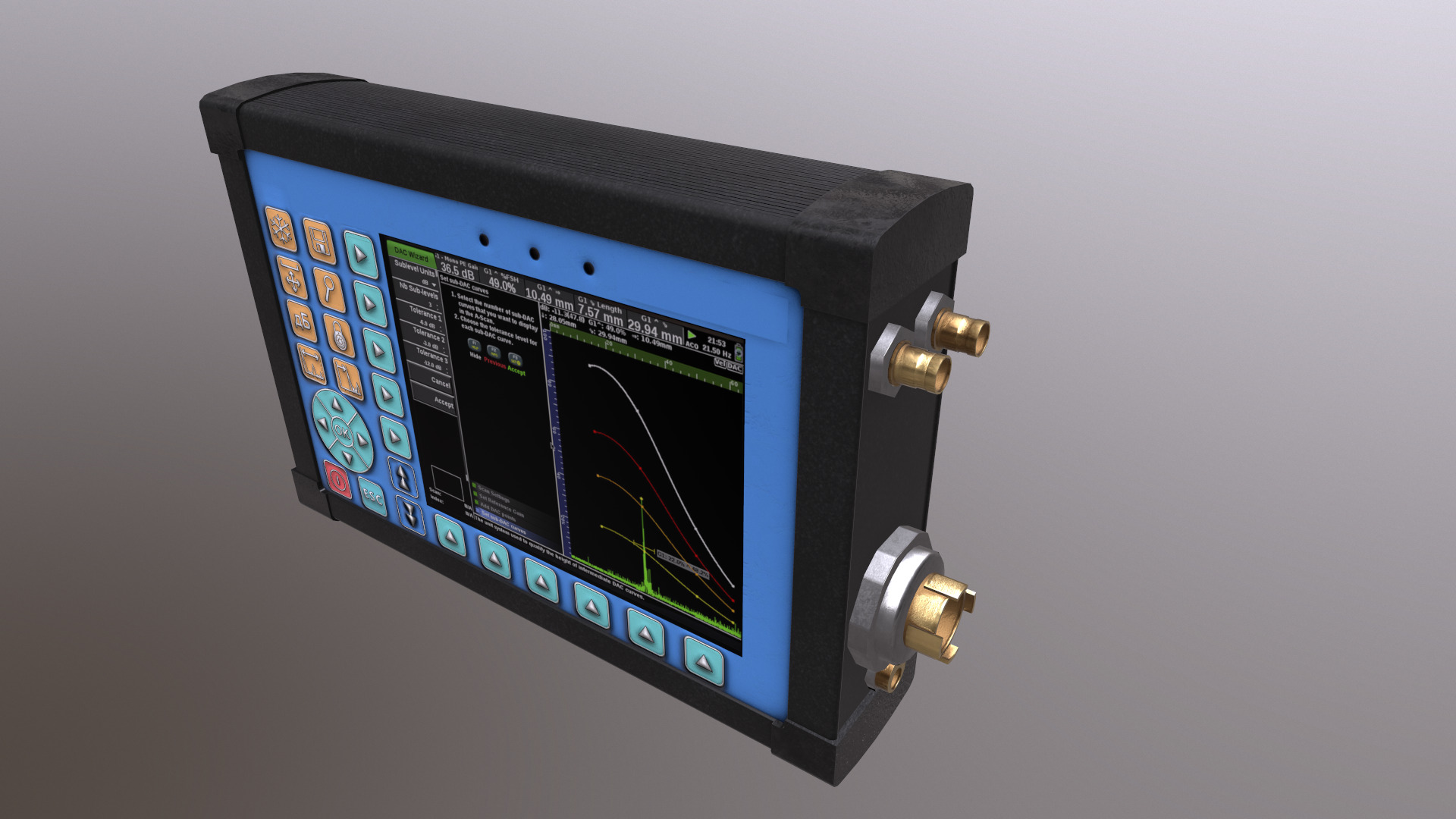 Ultrasonic Flaw Detector Low Poly Low-poly 3D model_23