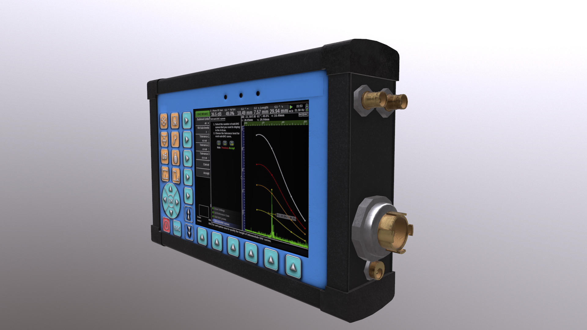 Ultrasonic Flaw Detector Low Poly Low-poly 3D model_11