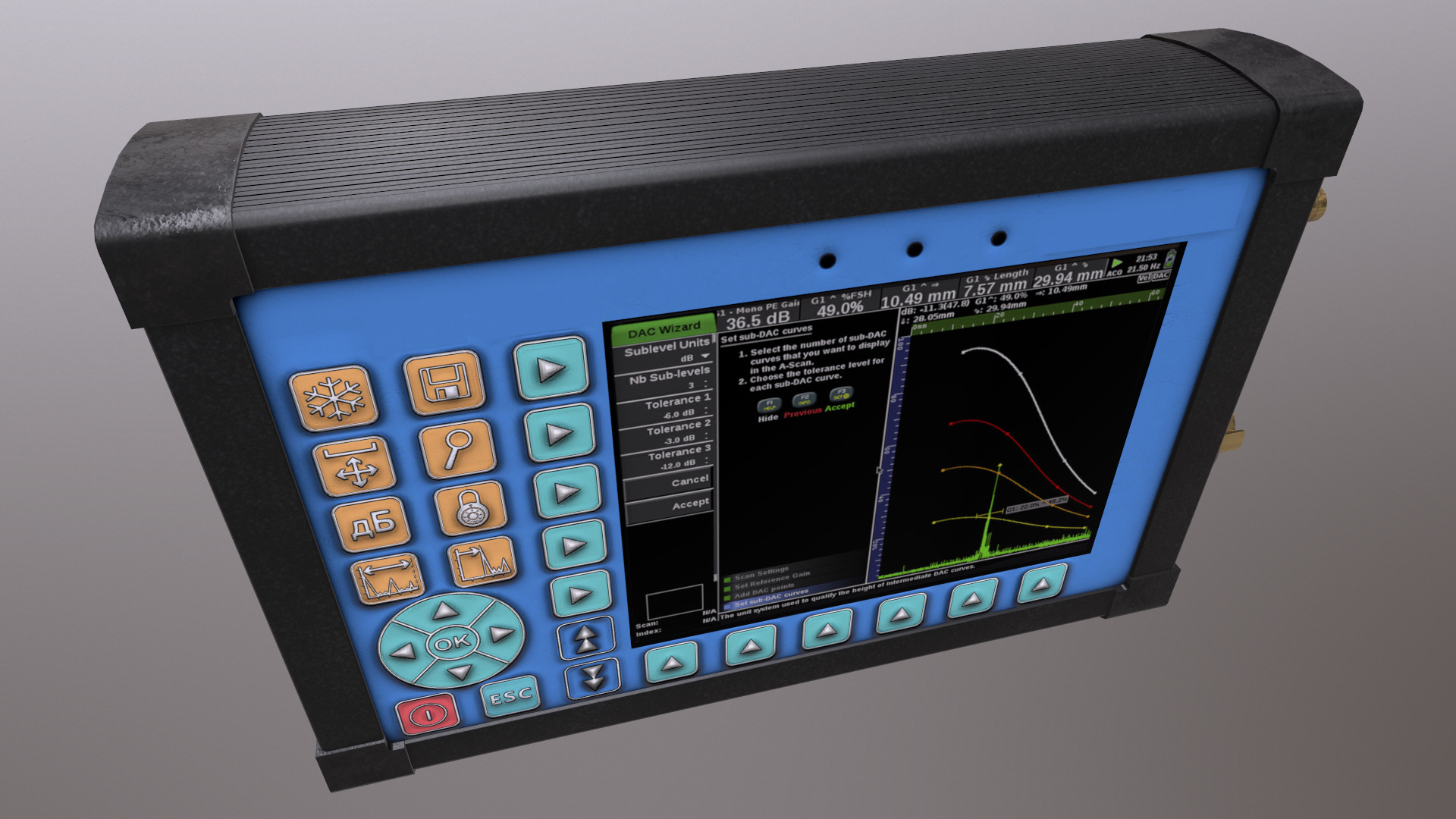 Ultrasonic Flaw Detector Low Poly Low-poly 3D model_18