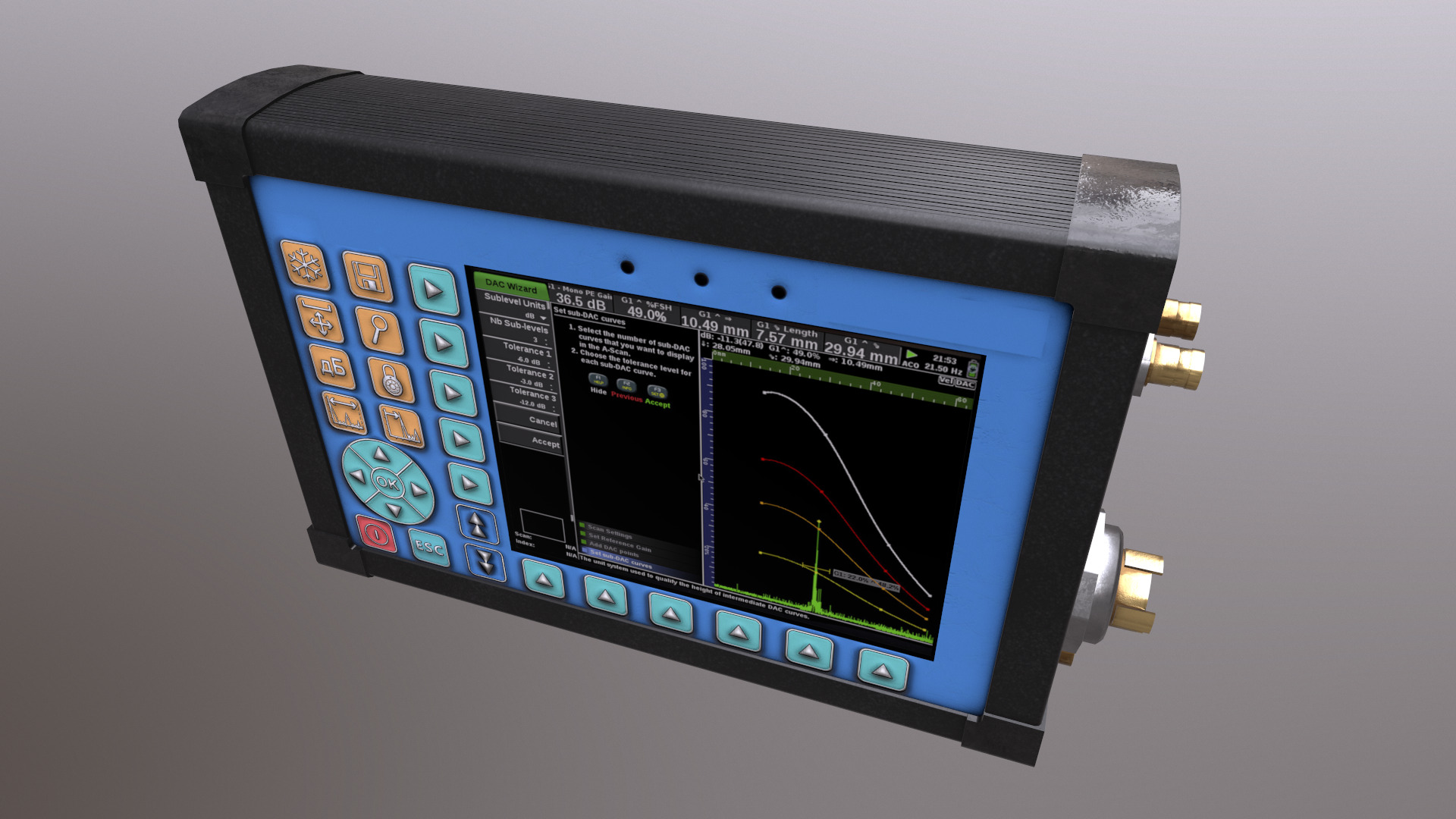Ultrasonic Flaw Detector Low Poly Low-poly 3D model_17