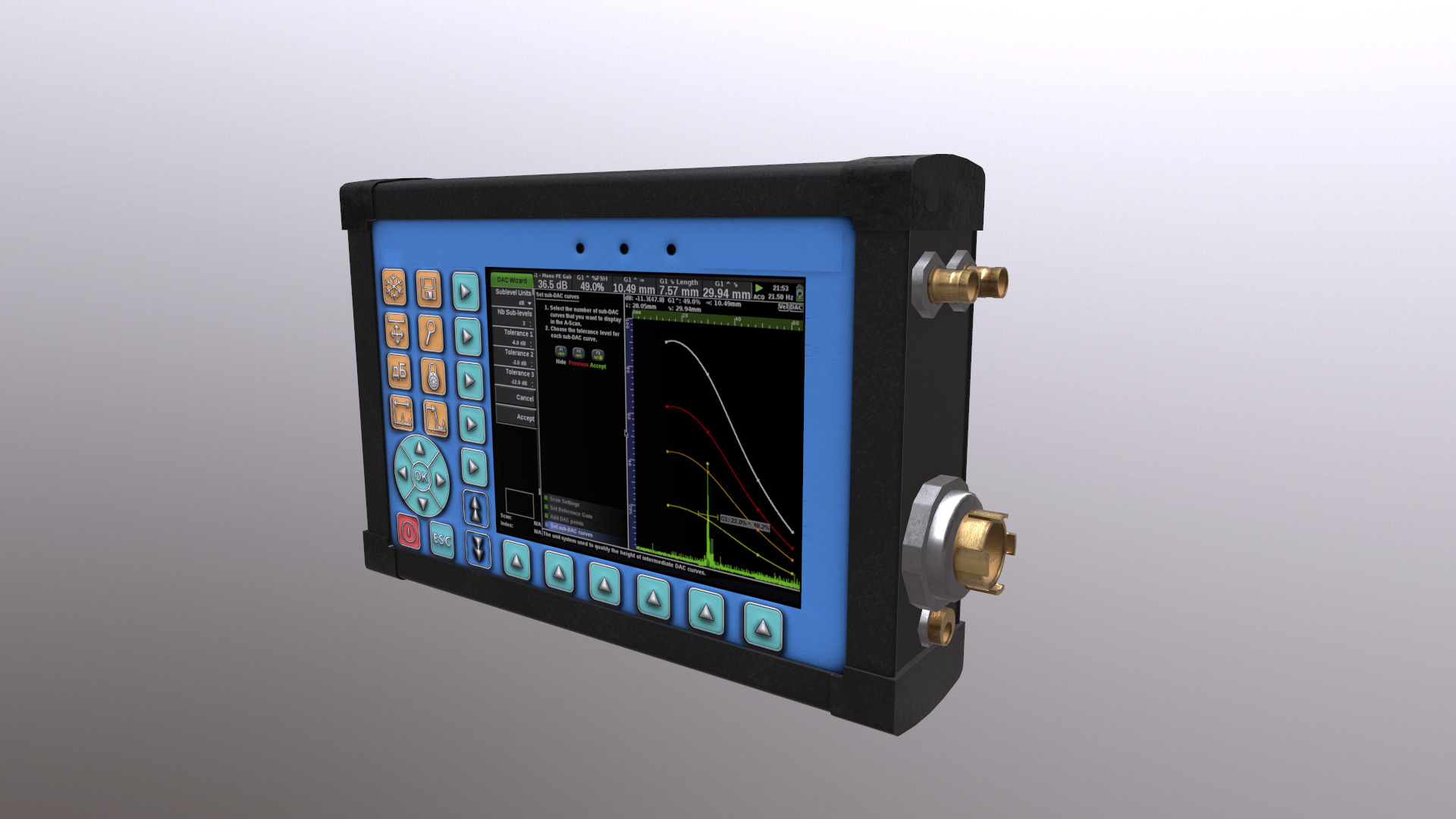 Ultrasonic Flaw Detector Low Poly Low-poly 3D model_33