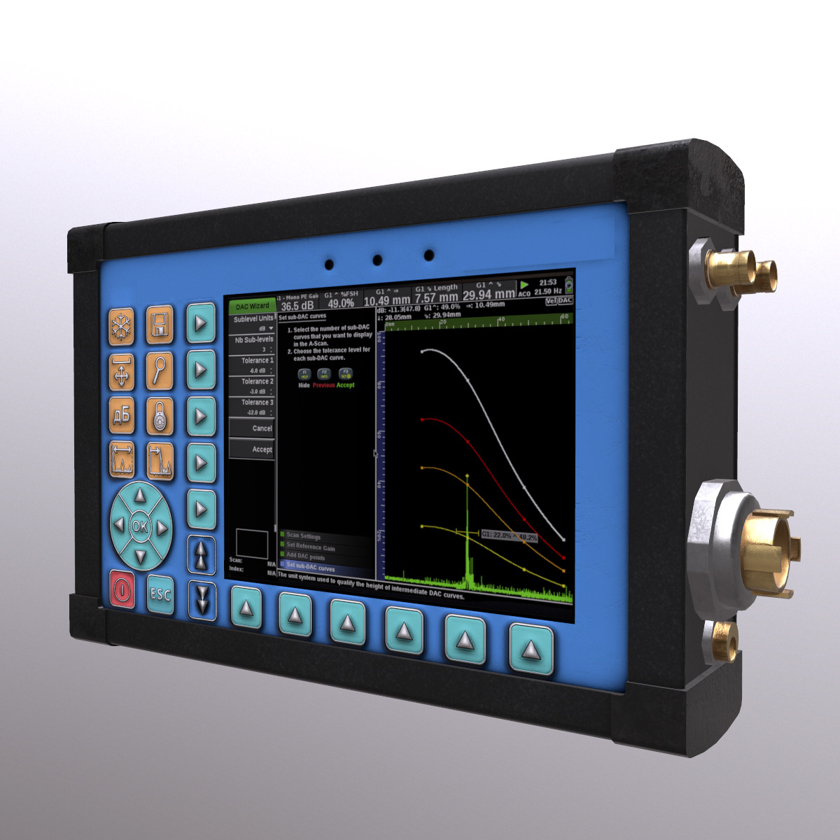 Ultrasonic Flaw Detector Low Poly Low-poly 3D model_2
