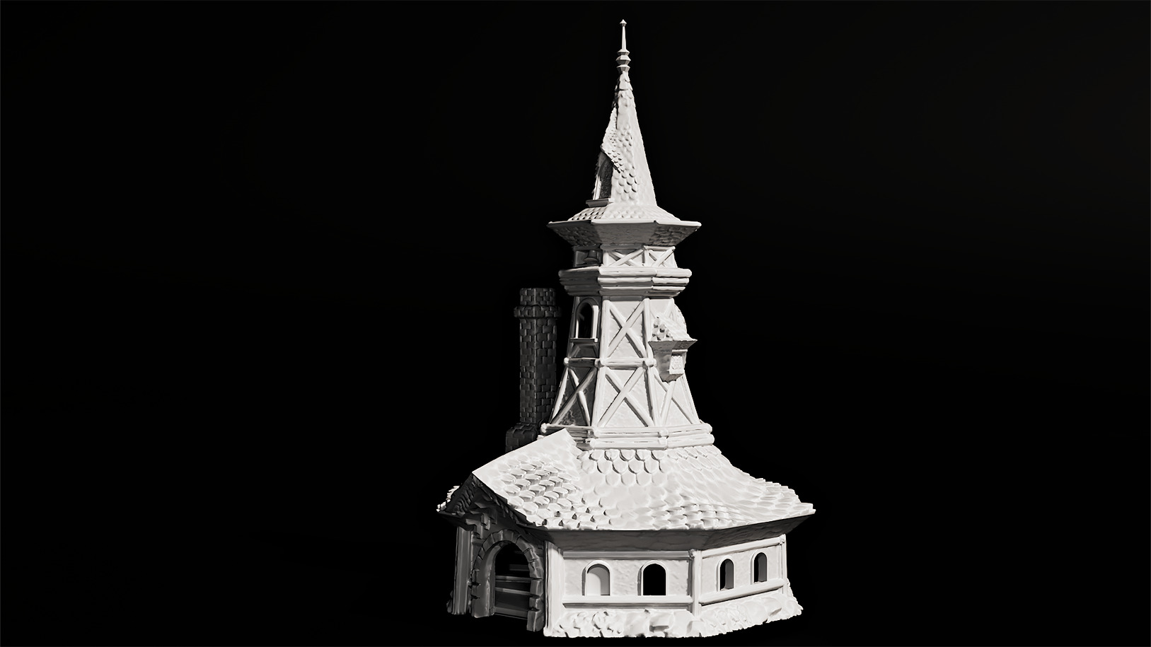 bard tower 3D print model_2