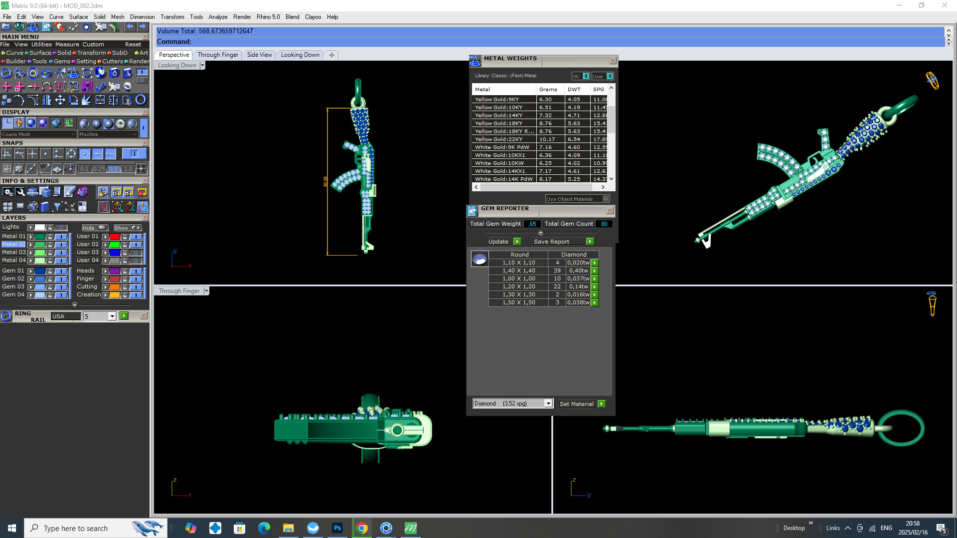 AK 47 Gun Pendant stl File  3D print model_3