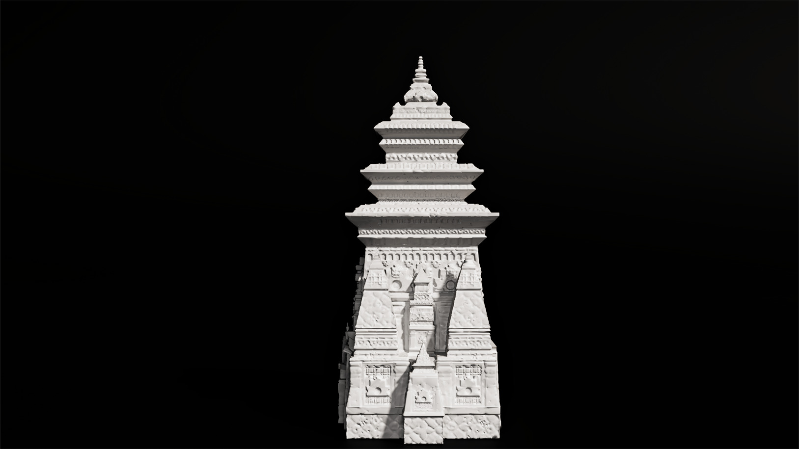 monk tower 3D print model_2