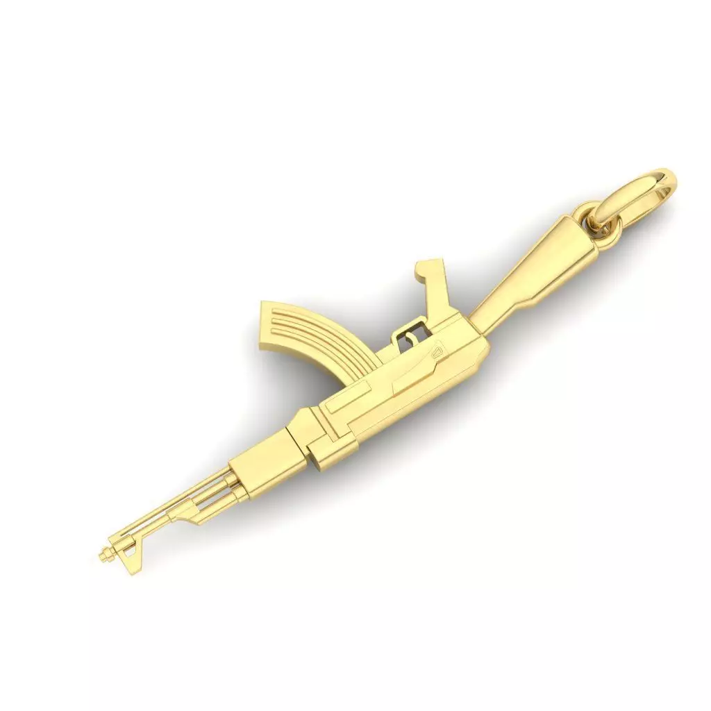 AK 47 Plain Model 3d stl file 3D print model_0