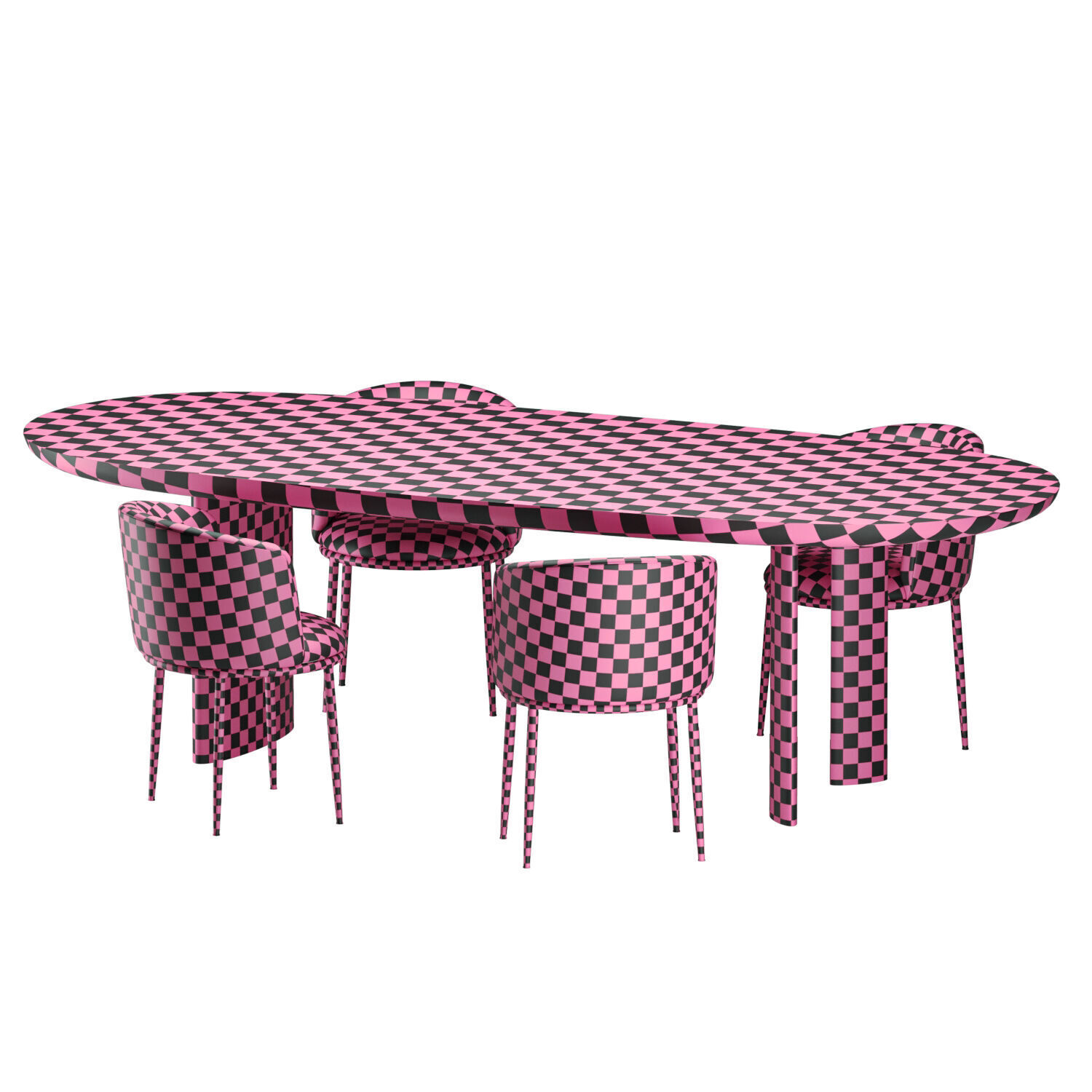 Dining Chair Filmore and Dining Table Lindner 3D model_5