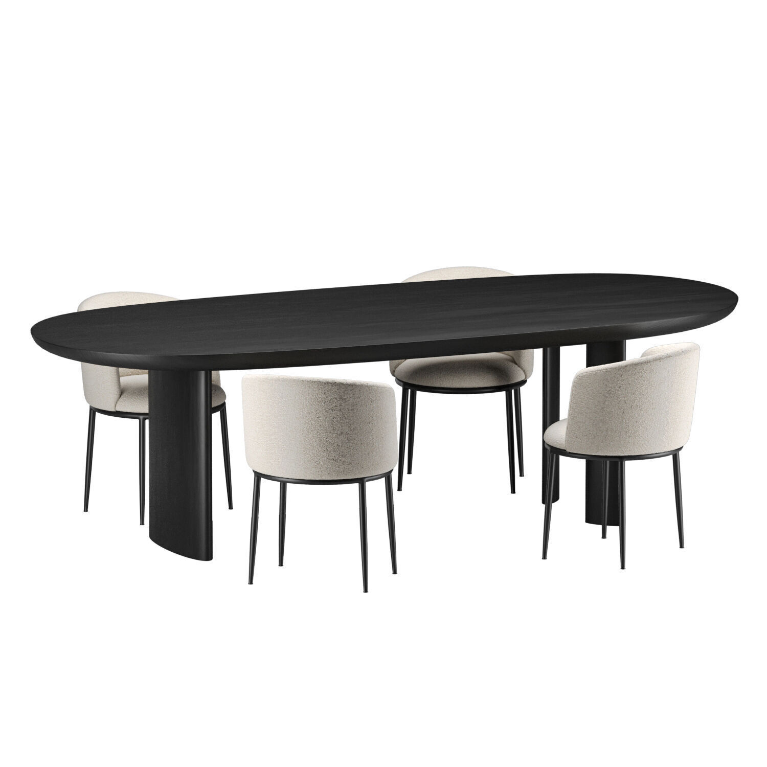 Dining Chair Filmore and Dining Table Lindner 3D model_3