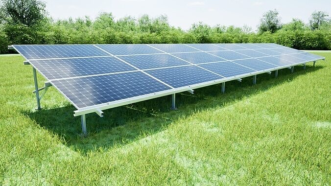 Twinmotion Solar Construction 3x8 Table 3D model