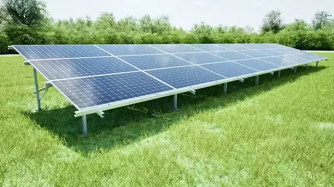 Twinmotion Solar Construction 3x8 Table 3D model