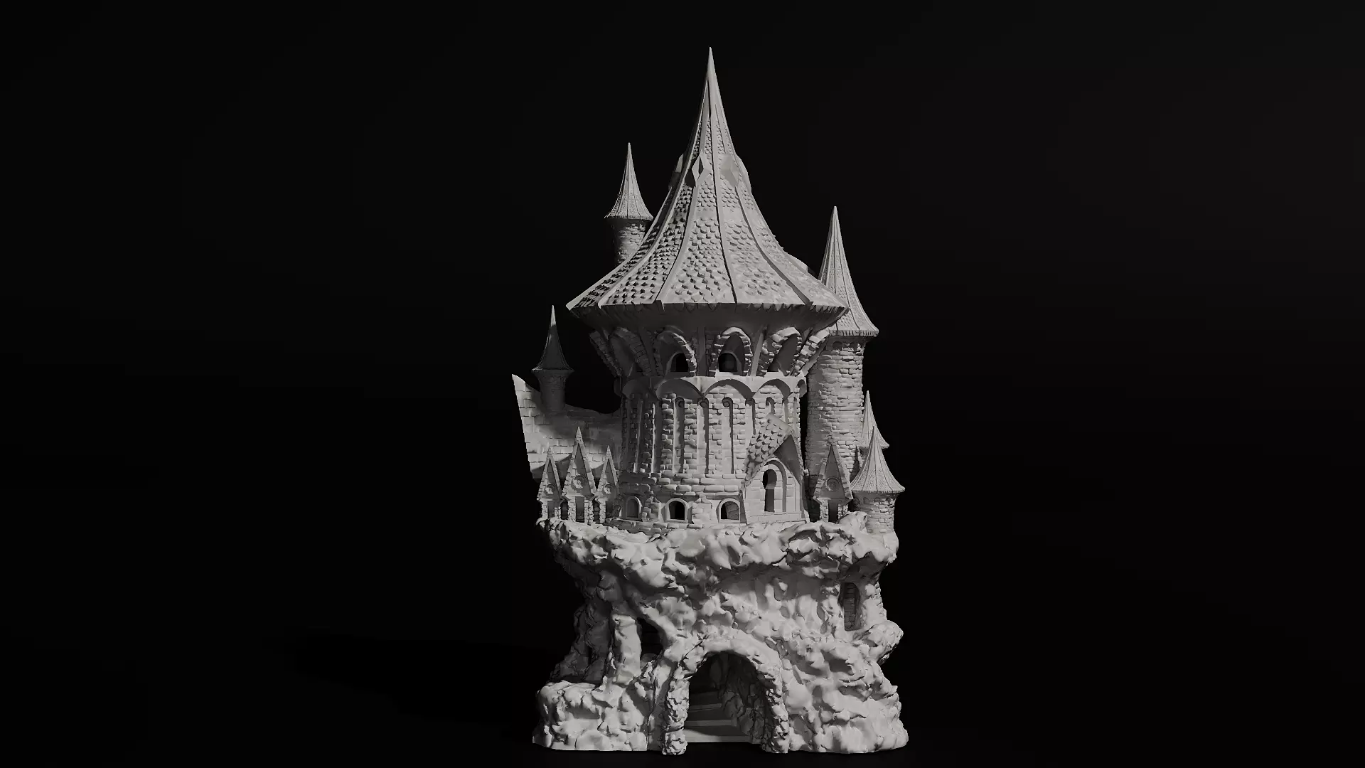 Sorcerer tower 3D print model_0