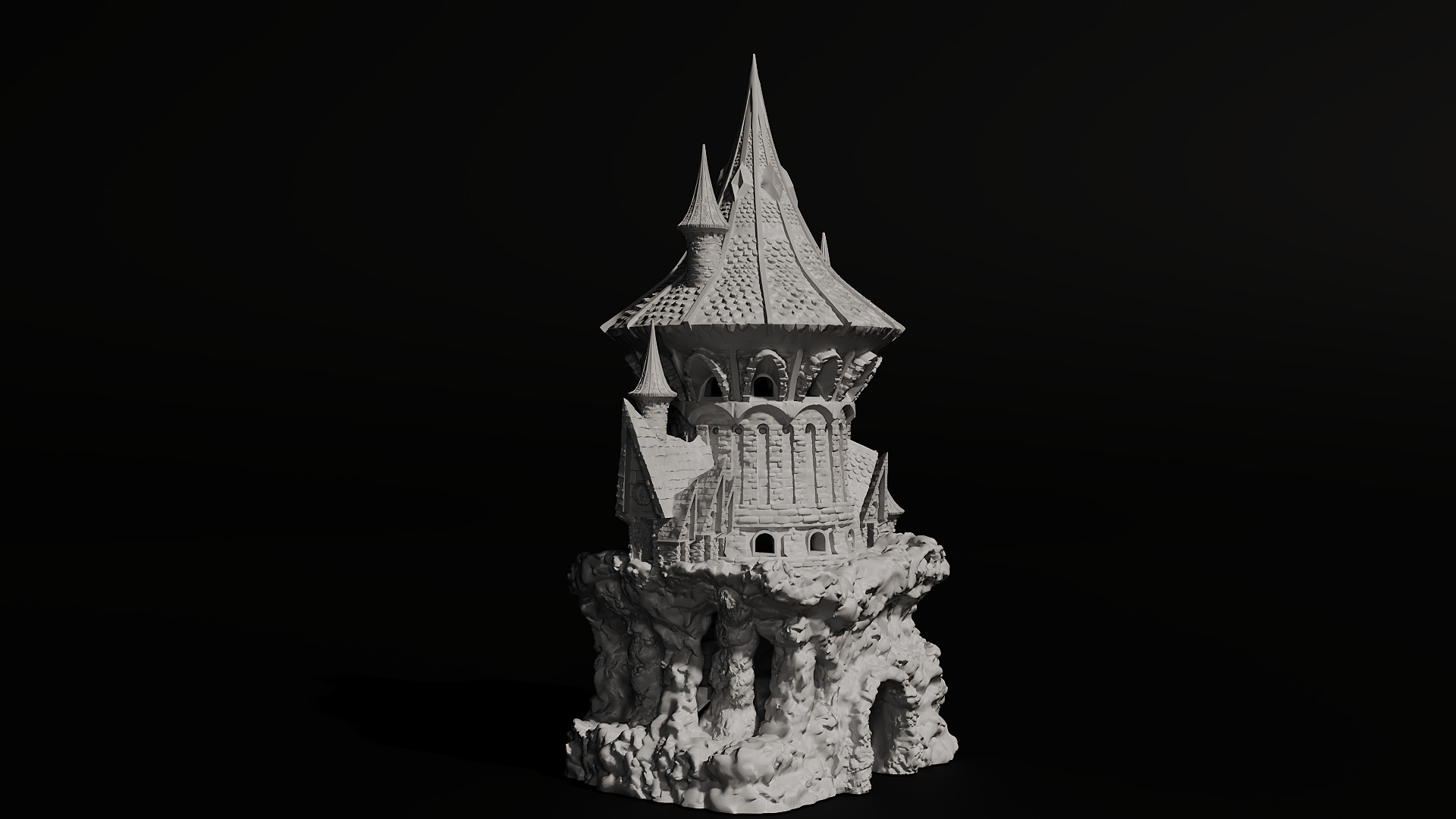 Sorcerer tower 3D print model_2