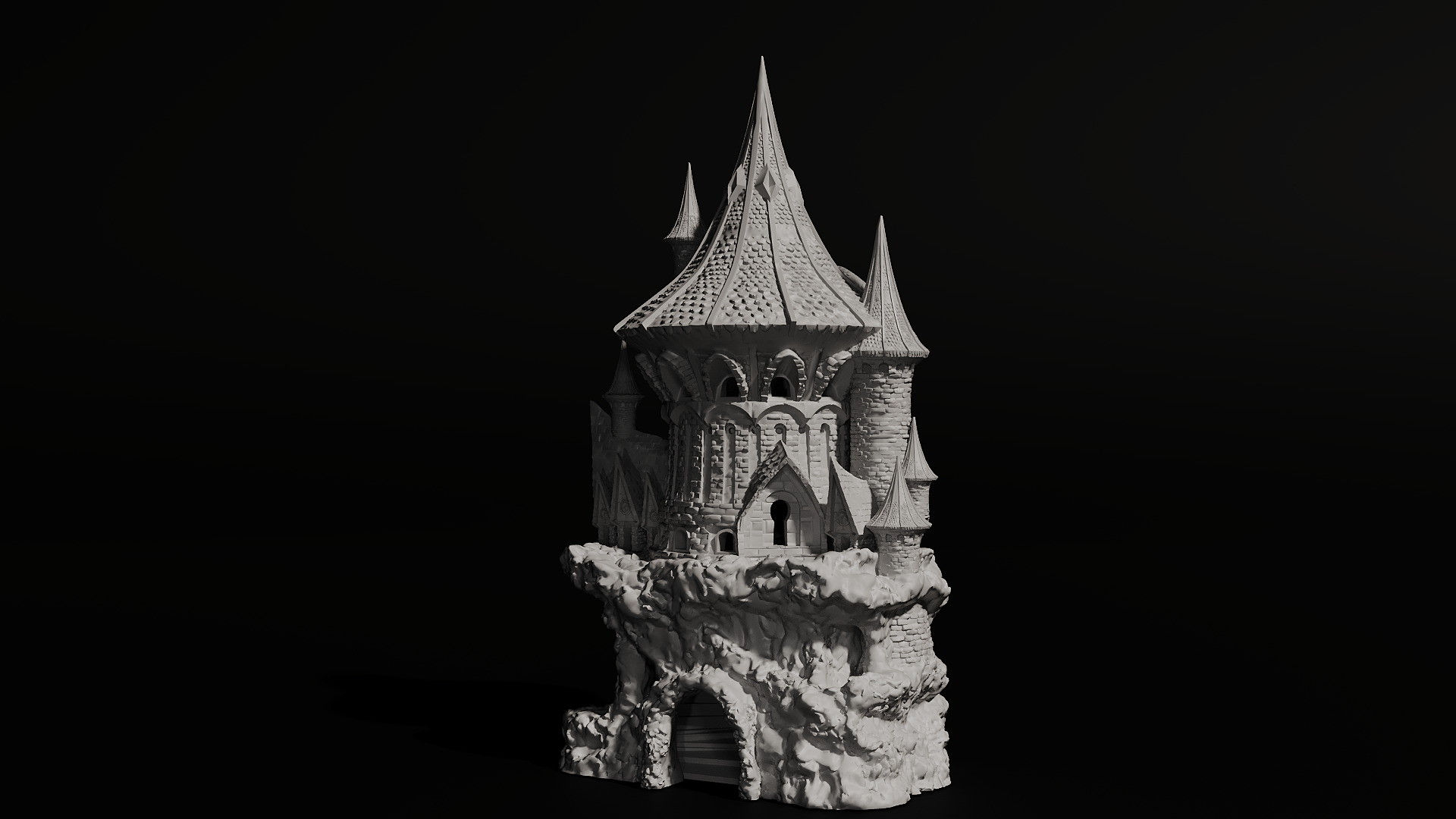 Sorcerer tower 3D print model_1