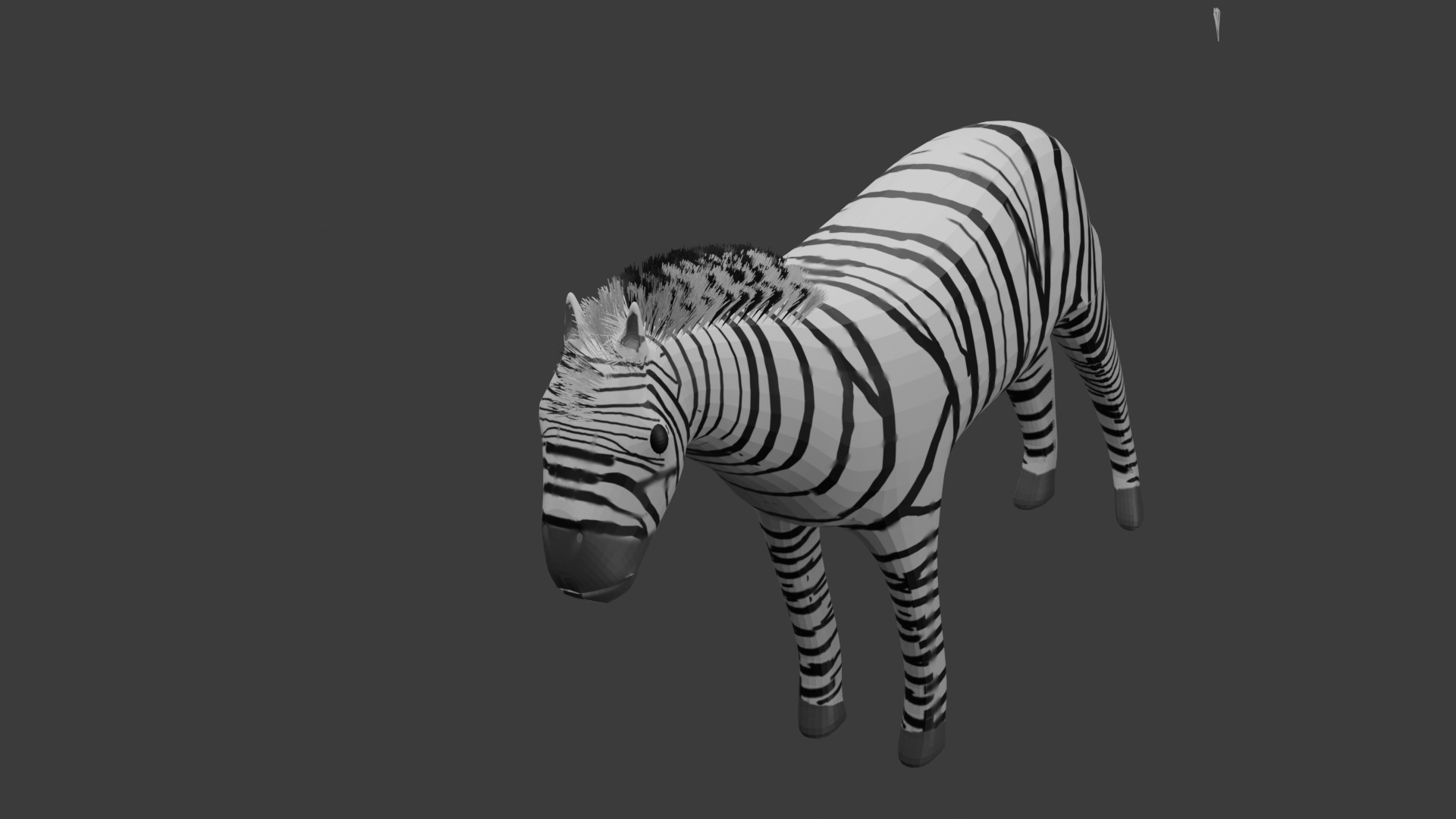 zebra model not animated Low-poly 3D model_7