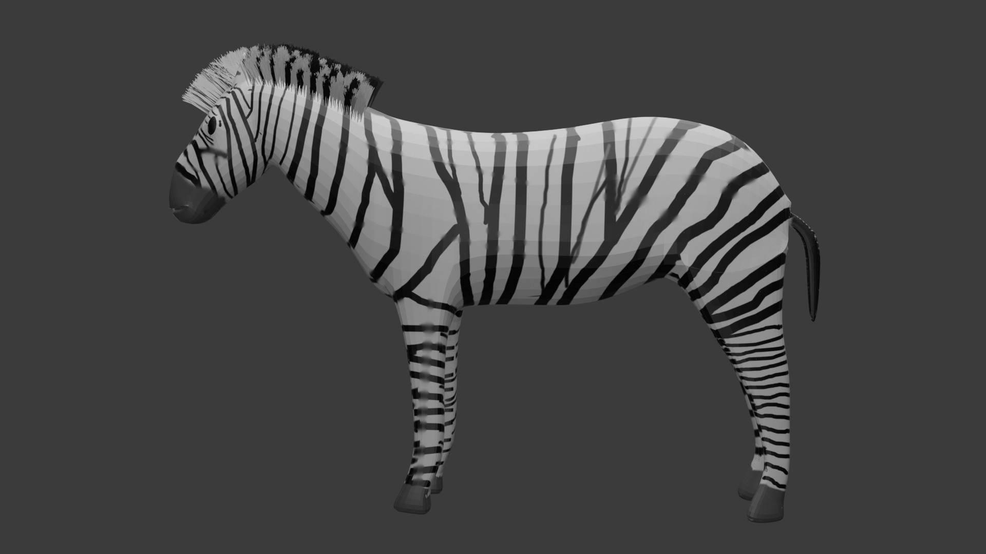 zebra model not animated Low-poly 3D model_3