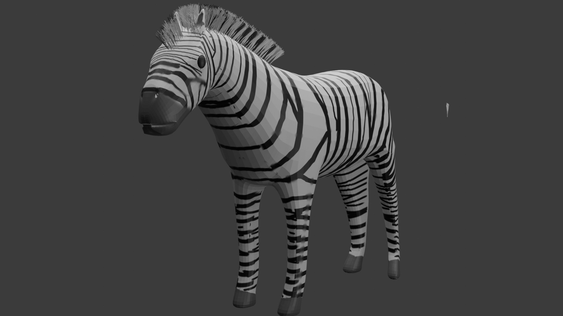 zebra model not animated Low-poly 3D model_6
